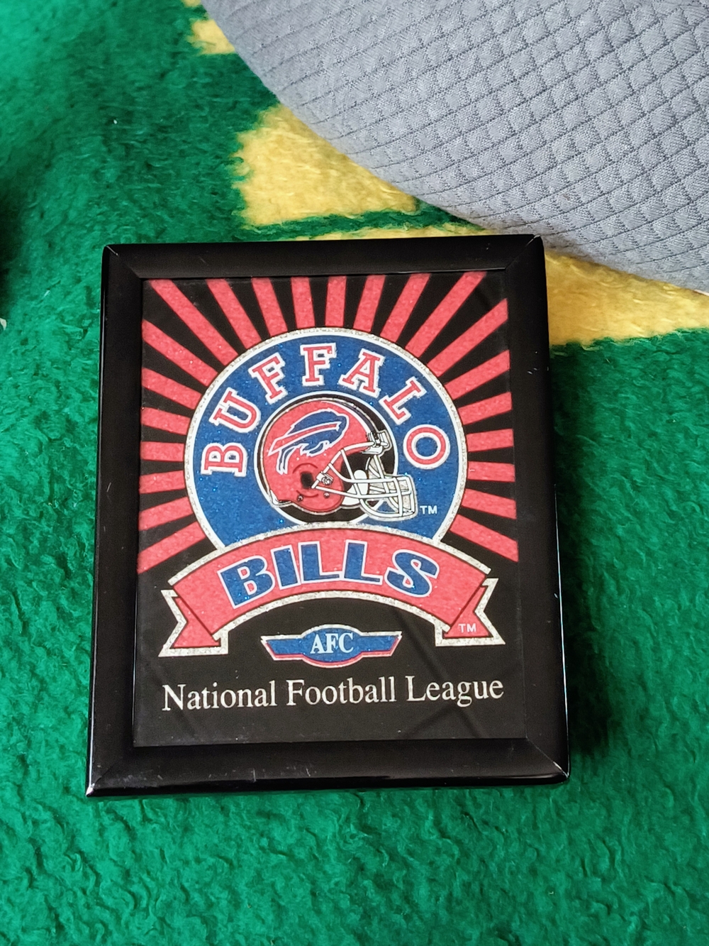 Buffalo Bills Framed Logo Plaque - Red & Blue NFL 5 1/4 X 4 1/4